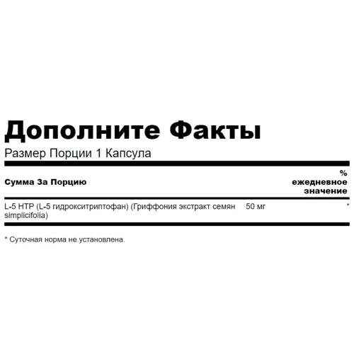 Swanson, 5-HTP 50 mg 60 caps (SWA-11236): Стать унісекс