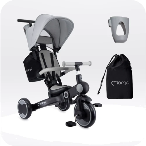 Трехколесный велосипед MoMi SOLIVIA 4в1 grey (ROTR00017): Диаметр колес, дюймов 8