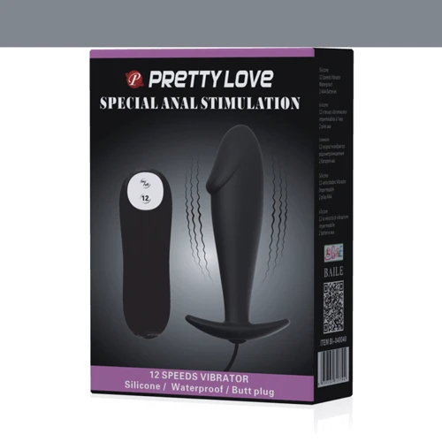 Анальная пробка с вибрацией Pretty Love Special Anal Stimulation Black
