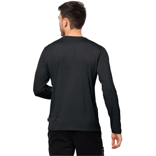 Термолонгслив Jack Wolfskin Sky Thermal LS T M 1808681_6001 50 (L) чорний: Вид Термолонгслів
