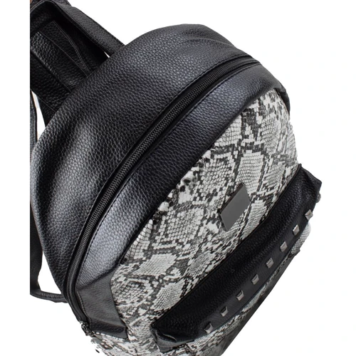 Жіночий рюкзак Valiria Fashion чорно-білий (4DETBI2608-4): Фактура Під змію, Зерниста, матова