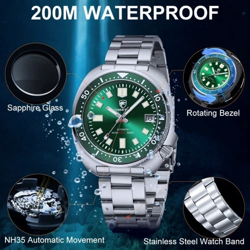 Наручные часы Cheetah Diver 20 Bar (1808): Тип циферблата Аналоговый (стрелочный)