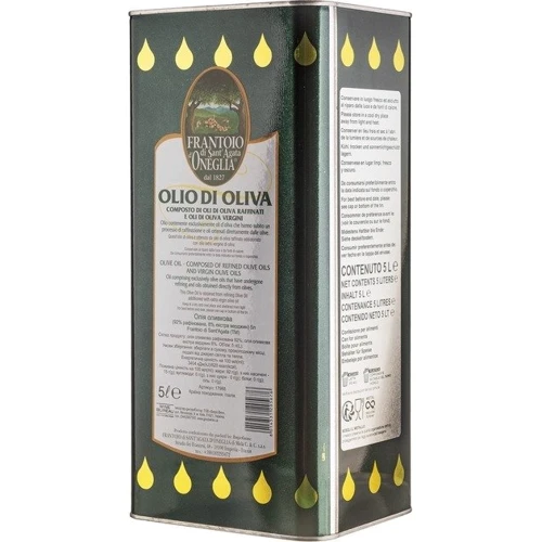 Олія оливкова Frantoio di Sant'agata 92% рафінована 8% Extra Virgin 5 л (8014531205676): Об'єм 5 л