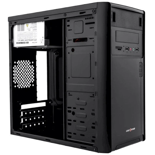 Корпус Logicpower 6103-450w 12см, 2хUSB2.0, Black: Типорозмір Midi-Tower