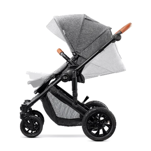 Універсальна коляска 2 в 1 Kinderkraft Prime Gray + MommyBag (KKWPRIMGRMB200): Матеріал коліс гума (надувні)