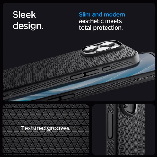 Чехол для iPhone Spigen Liquid Air Matte Black (ACS07988) for iPhone 16 Pro Max фото 14