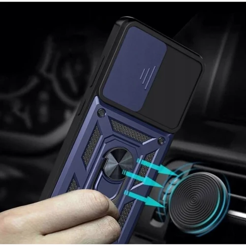 Чехол для телефонов Mobile Case Camshield Serge Ring Blue for Poco M7 Pro 5G: Материал TPU (термополиуретан) и поликарбонат