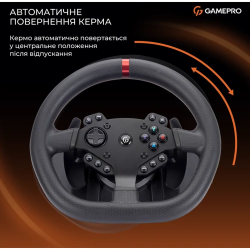 Ігрове кермо GamePro RW575PM з педалями та коробкою передач XBOX ONE/PS4/PS3/PC/SWITCH (RW575PM)