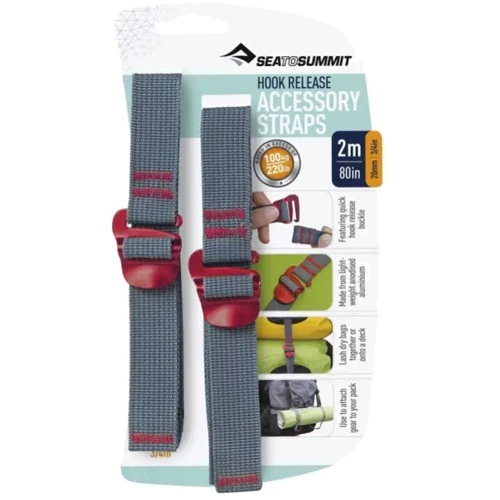 Стяжной ремень Accessory Strap With Hook Buckle Grey, 2 м x 20 мм (STS ATDASH202.0)