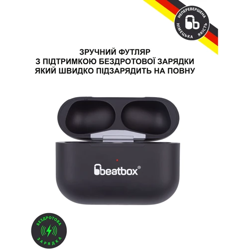 Наушники BeatBox PODS PRO 1 Wireless Charging Black: Тип конструкции вакуумные