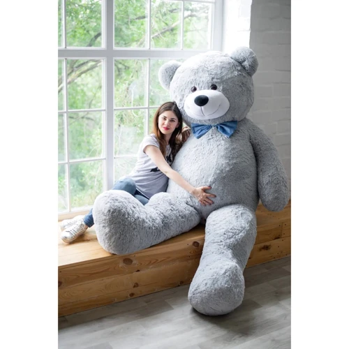 Мягкая игрушка Уильям 250 см серый: Тип дикие животные