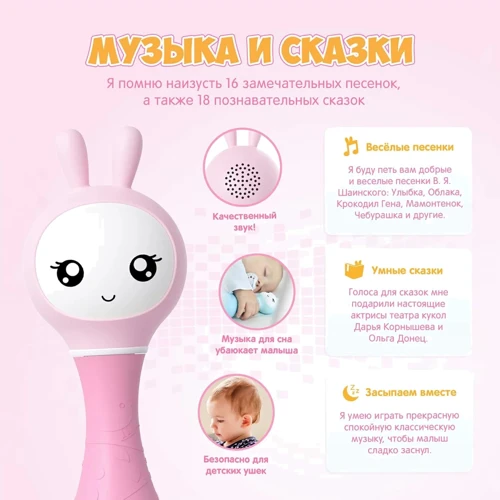 Умный зайка Alilo R1 Smarty розовый фото 5