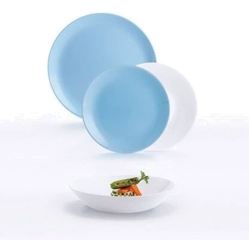 Столовый сервиз Luminarc Diwali Light Blue & White 18 предметов (5911P): Количество персон 6