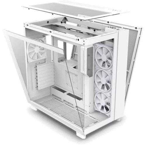 Корпус NZXT H9 Elite Matte White (CM-H91EW-01): Материал передней панели Закаленное стекло