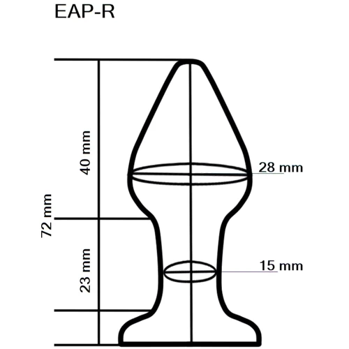 Світиться анальний плаг зі скла EGZO (EAP-R)
