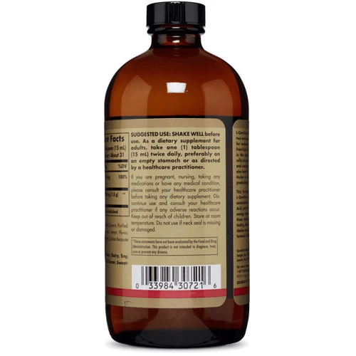 Solgar L-Carnitine 1500 mg 16 fl oz (473 ml) Natural Lemon Flavor: Стать унісекс