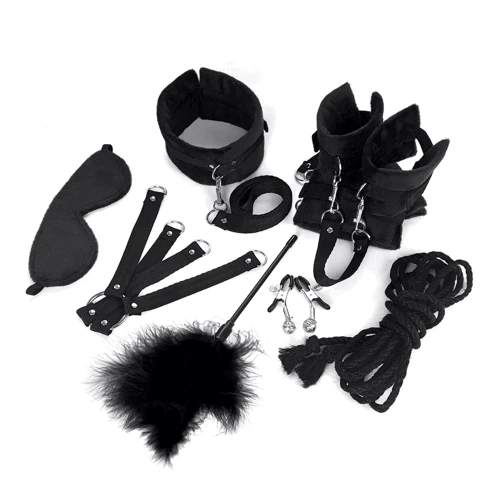 Набор БДСМ Art of Sex - Soft Touch BDSM Set 9 предметов черный