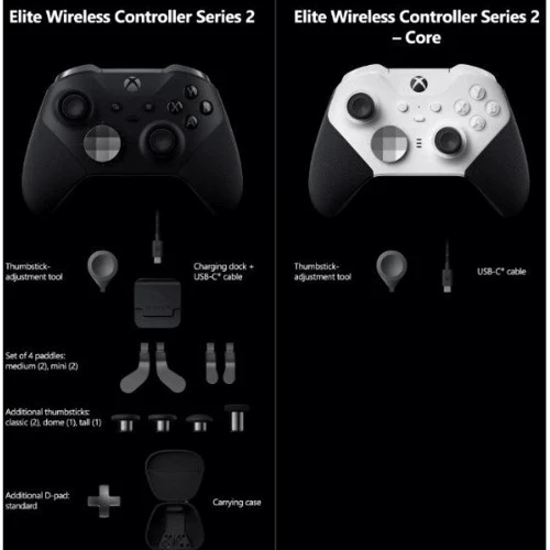 Аксессуар для приставок Microsoft Xbox Elite Wireless Controller Series 2 Core White (4IK-00001, 4IK-00002) фото 5