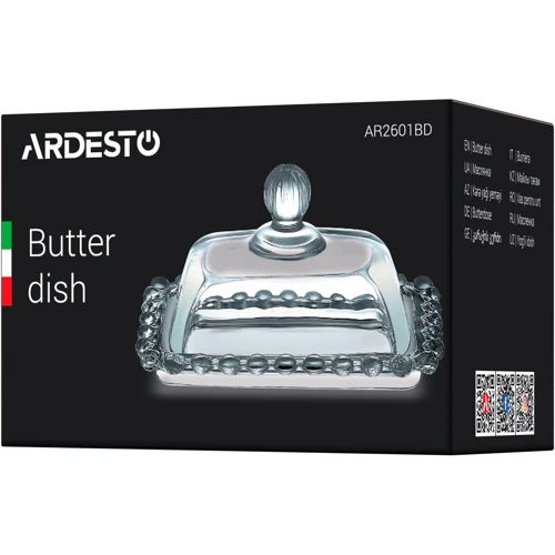 Масленка Ardesto 11х7 см (AR2601BD): Материал стекло