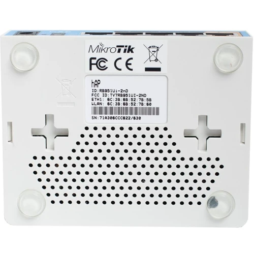 Маршрутизатор Wi-Fi Mikrotik hAP (RB951UI-2ND): Тип антени внутрішня