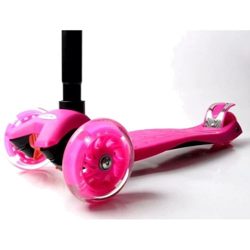 Дитячий самокат MAXI. Pink (всі колеса світяться): Тип коліс литі