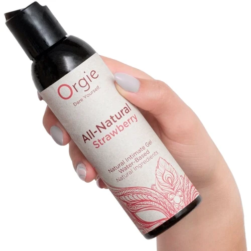 Лубрикант на водной основе Orgie All Natural Strawberry, 150 мл, со вкусом и ароматом клубники