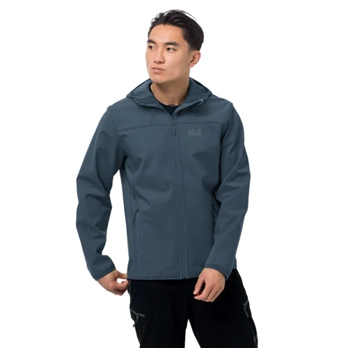 Толстовка Jack Wolfskin Northern Point 1304001-1249 48 синяя на молнии с капюшоном: Вид Толстовки