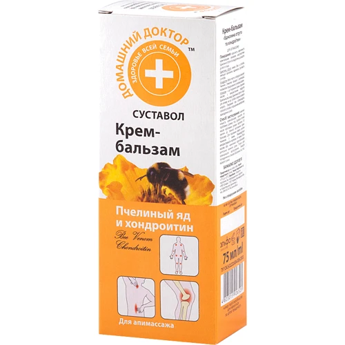 Домашний Доктор Крем-бальзам пчелиный яд и хондроитин 75 ml