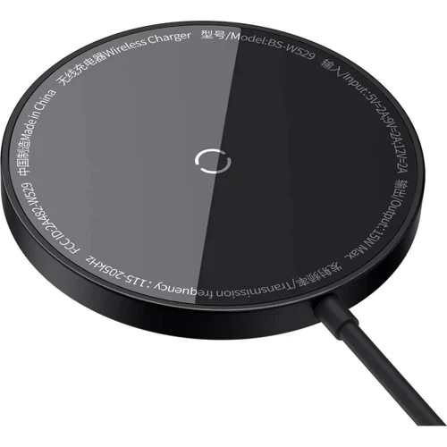 Зарядное устройство Baseus Wireless Charger MagSafe Simple Mini3 Magnetic 15W Black (CCJJ040001) for iPhone 16 I 15 I 14 I 13 I 12 series: Особенности MagSafe