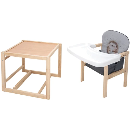 Стульчик-трансформер Babyroom Пеппи-230 eko серый / графит (ежик, сердца) (680998): Тип трансформер