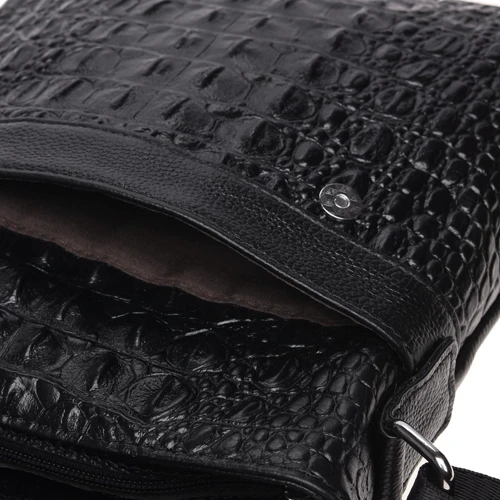 Мужская сумка планшет Keizer черная (K1005-black): Фактура Тиснение, Матовая