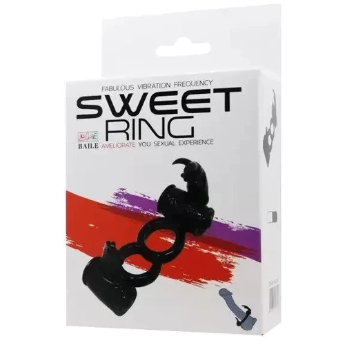 Эрекционное вибро кольцо с стимулятором клитора Sweet RING, BI-014079-1