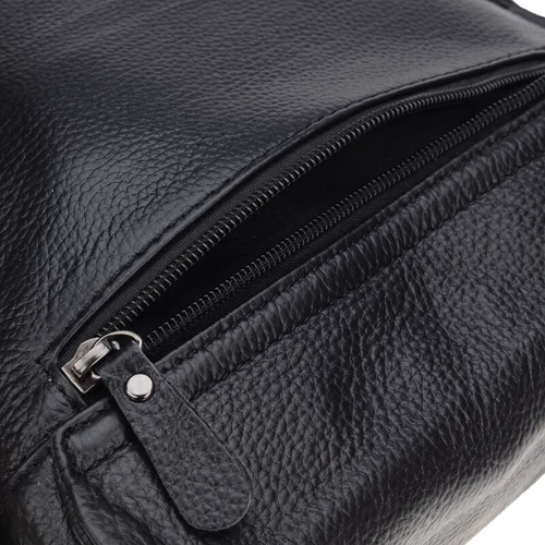 Мужская сумка планшет Borsa Leather черная (1t8870-black): Фактура Матовая, Зернистая