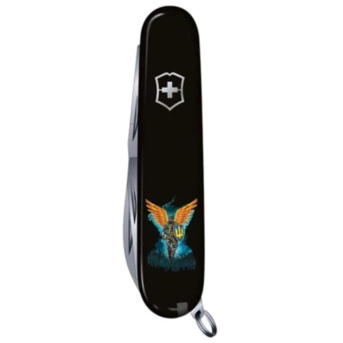 Мультитул Victorinox Climber Ukraine 91мм/14функцій/чорний /Ангел ЗСУ (1.3703.3_T1061u): Кількість функцій 14