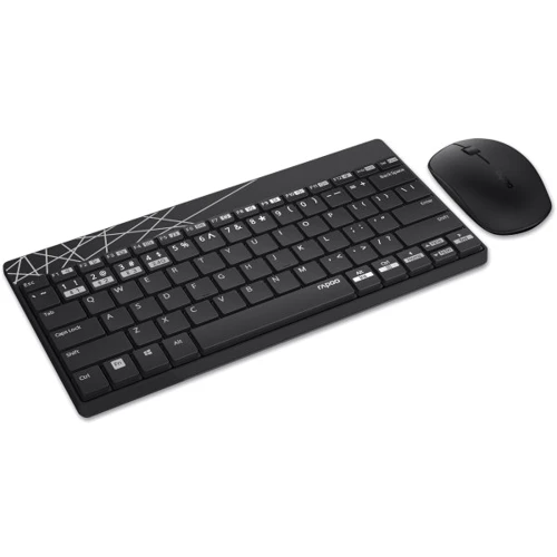 Комплект беспроводной RAPOO 8000M Wireless Black: Подключение беспроводное