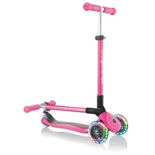 Самокат GLOBBER серии PRIMO FOLDABLE LIGHTS, розовый, колеса с подсветкой, до 50кг, 3+ (432-110-2): Материал колес полиуретан