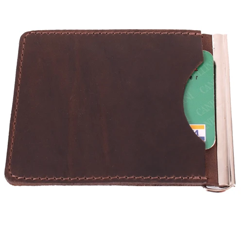 Мужской зажим для денег DNK Leather коричневый (DNK-Spring-clamp-plus-F) фото 7