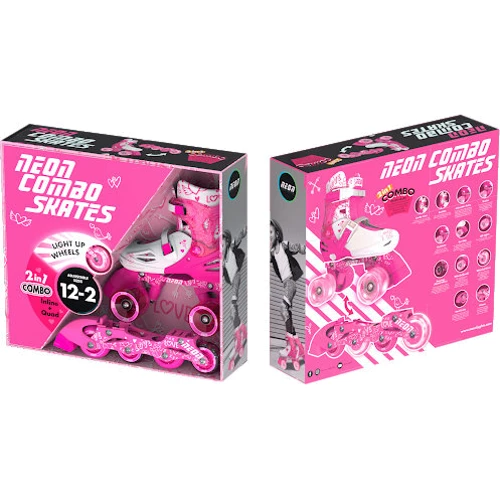 Ролики Neon Combo Skates рожеві 34-38 (NT10P4) фото 8