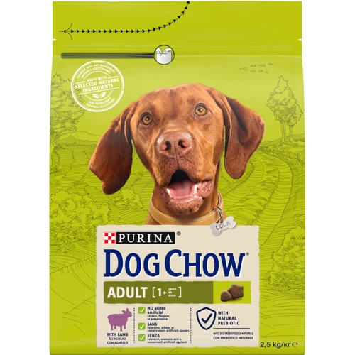 Сухой корм Dog Chow Adult 1+ для взрослых собак с ягненком 2.5кг (12493231)