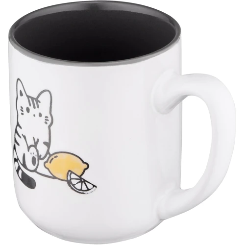 Кухоль Ardesto Cat кераміка 380 мл Біло-сірий (AR3055)