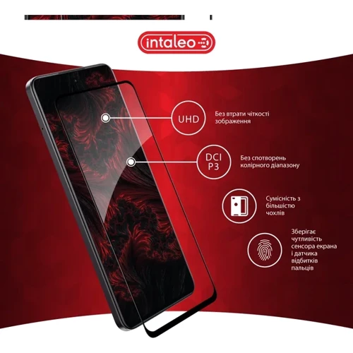 Intaleo Tempered Glass Full Glue Black for Realme C75: Цвет черный