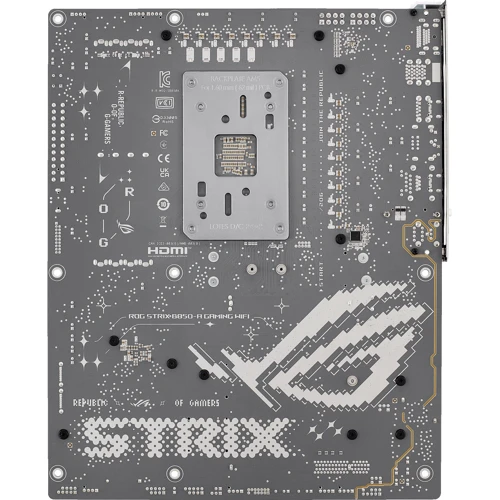 ASUS ROG STRIX B850-A GAMING WIFI UA: Разъемы на задней панели DisplayPort, USB 2.0, USB Type-C, USB 3.2 Gen 2, HDMI, S/PDIF (Оптический), Ethernet RJ-45