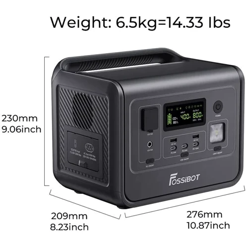 Зарядная станция Fossibot F800 512Wh 800W Black фото 14