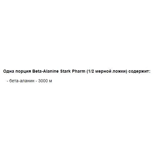 Аминокислота для спорта Stark Pharm Beta-Alanine 200 g /66 servings/ Pure: Вкус Без вкуса
