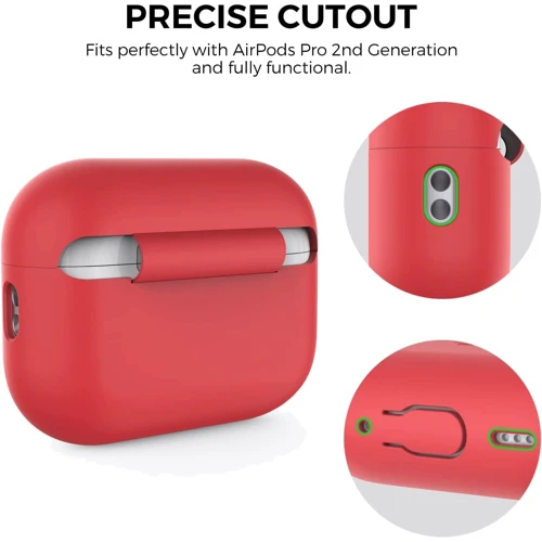 Чехол для наушников AhaStyle Silicone Case with strap Red (X003E41MYX) for Apple AirPods Pro 2 фото 3