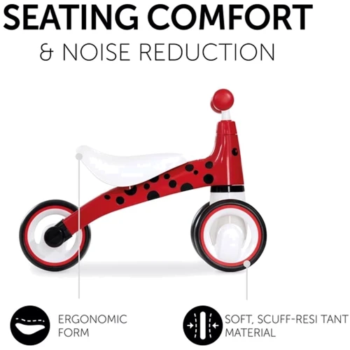 Беговел детский Hauck 1st Ride Three Ladybug Red (80301-5): Колеса литые