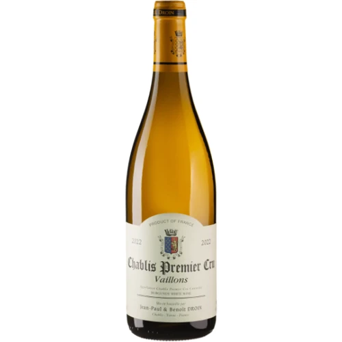 Вино Droin Chablis Vaillons 2022 біле сухе 0.75 л (BWT4156)
