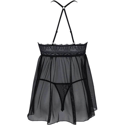 Пеньюар ECO Passion KERRIA CHEMISE black XXL/XXXL