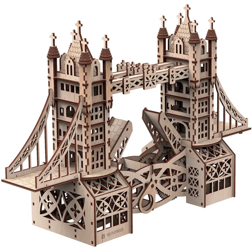 Механический деревянный 3D-пазл Mr. PlayWood Тауерский мост 44,7x28x4,3 см (10401)