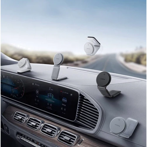 Держатель Baseus Car Holder Magnetic C02 Mega Wireless Charging 15W Gray (C40169003831-00) for Apple iPhone 16 I 15 I 14 I 13 I 12 series: Совместимость Apple